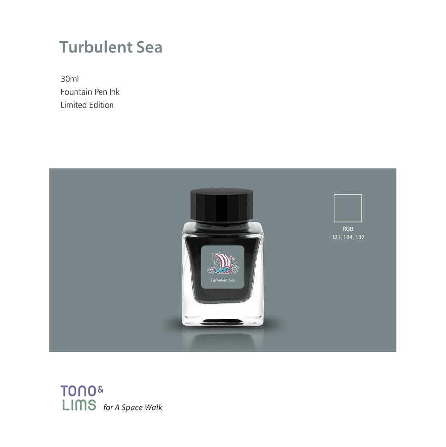 Tono & Lims Fountain Pen Ink - Beyond the Horizon - Turbulent Sea Remastered