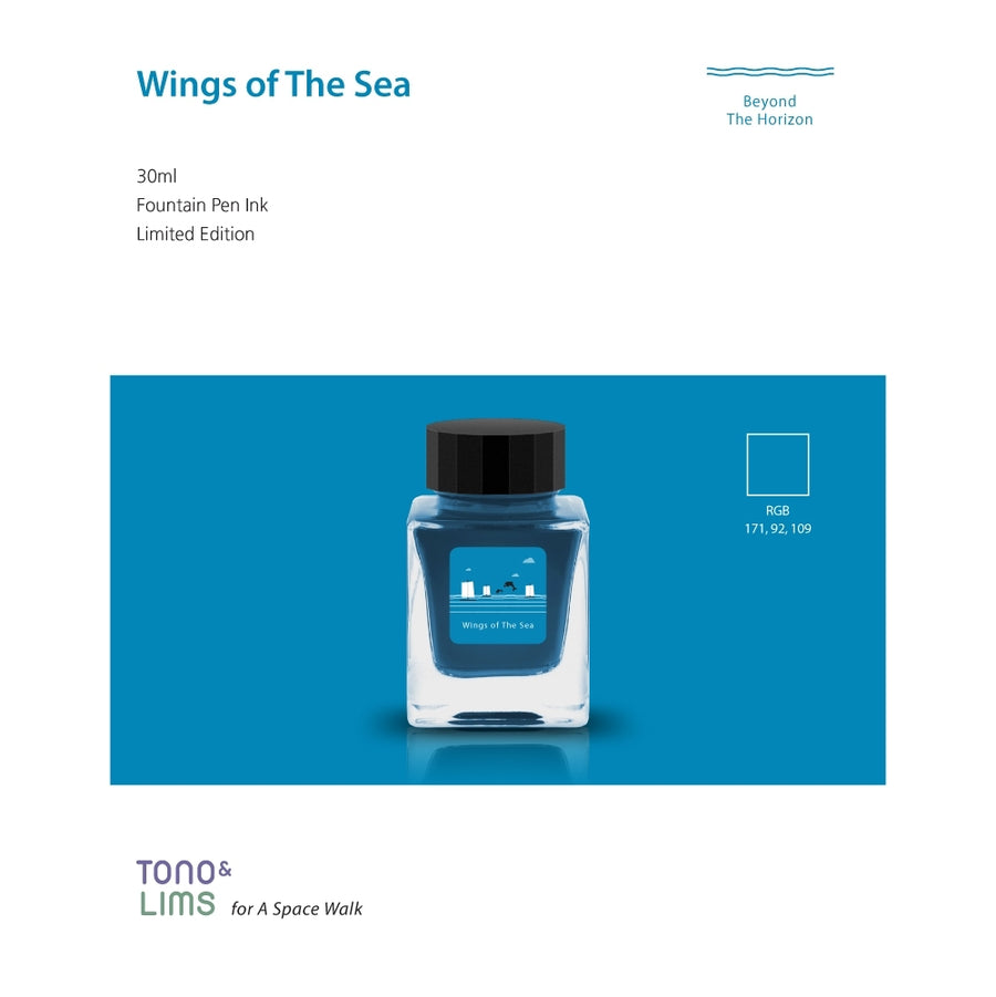 Tono & Lims Fountain Pen Ink - Beyond the Horizon - Wings of the Sea Remastered