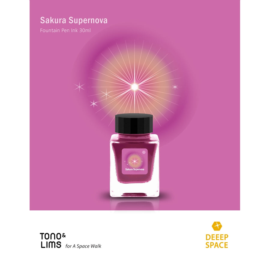 Tono & Lims Fountain Pen Ink - Deeep Space - Sakura Supernova