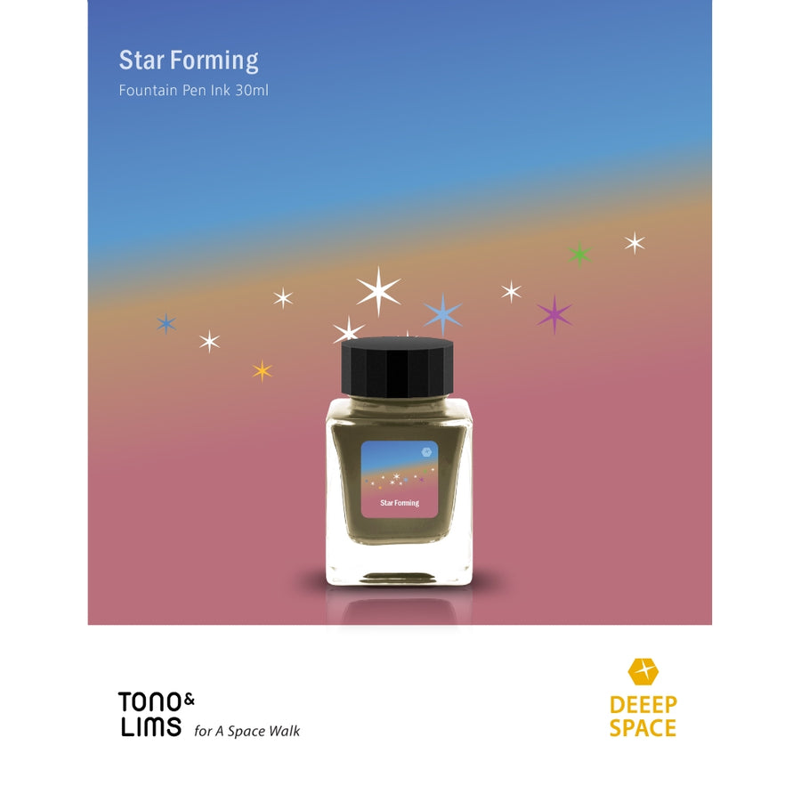 Tono & Lims Fountain Pen Ink - Deeep Space - Star Forming