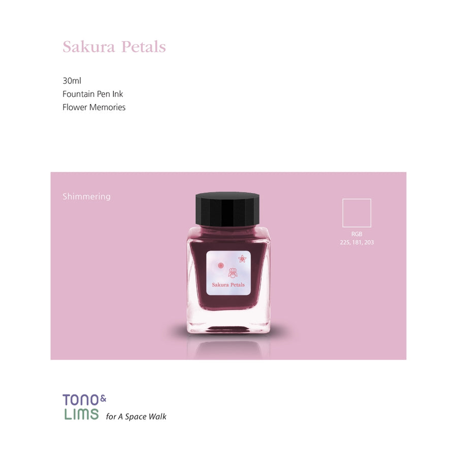 Tono & Lims Fountain Pen Ink - Flower Memories - Sakura Petals