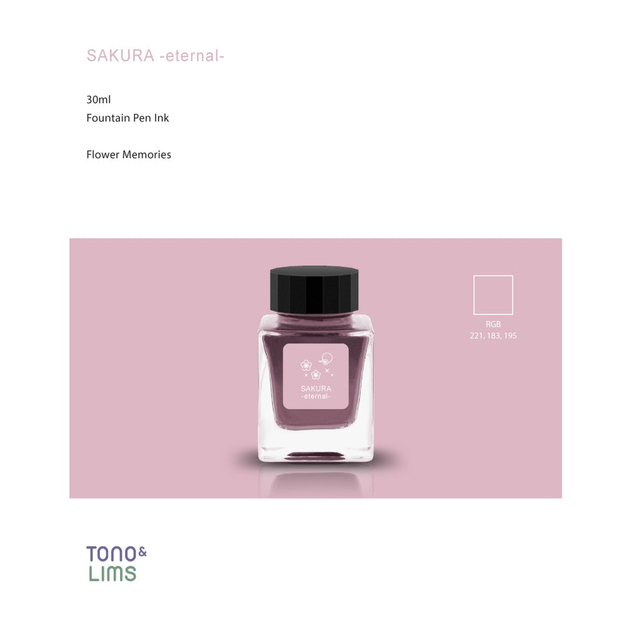 Tono & Lims Fountain Pen Ink - Flower Memories - SAKURA -eternal-