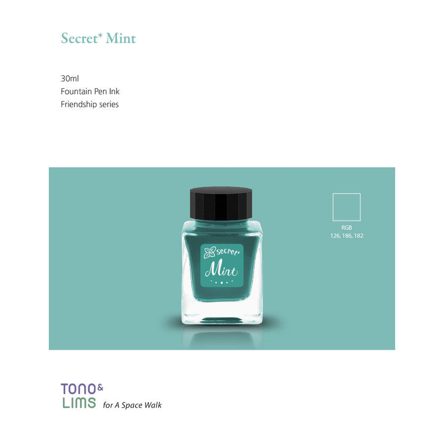 Tono & Lims Fountain Pen Ink - Friendship - Secret* Mint
