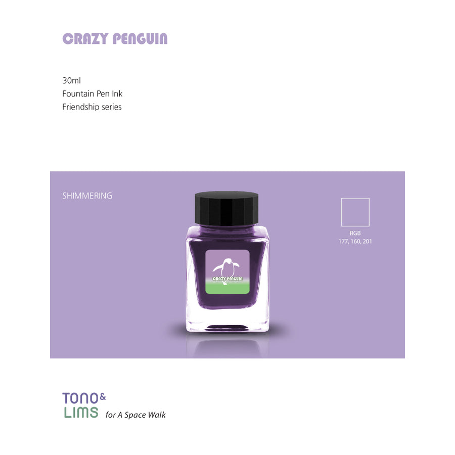 Tono & Lims Fountain Pen Ink - Friendship - Crazy Penguin