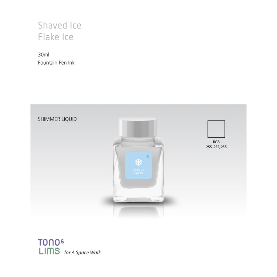 Tono & Lims Fountain Pen Ink - Shaved Ice - Flake Ice