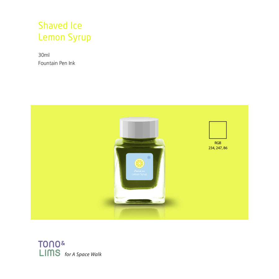 Tono & Lims Fountain Pen Ink - Shaved Ice - Lemon Syrup