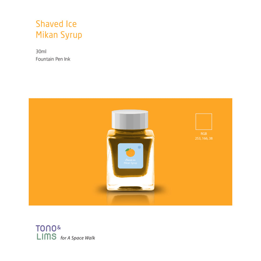 Tono & Lims Fountain Pen Ink - Shaved Ice - Mikan Syrup