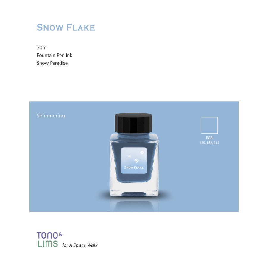 Tono & Lims Fountain Pen Ink - Snow Paradise - Snow Flake