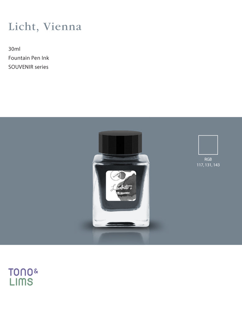 Tono & Lims Fountain Pen Ink - Souvenir - Light, Vienna