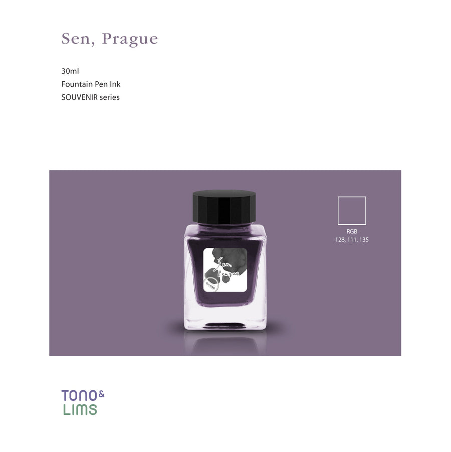 Tono & Lims Fountain Pen Ink - Souvenir - Sen, Prague