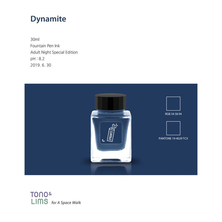 Tono & Lims Fountain Pen Ink - Adult Night - Dynamite