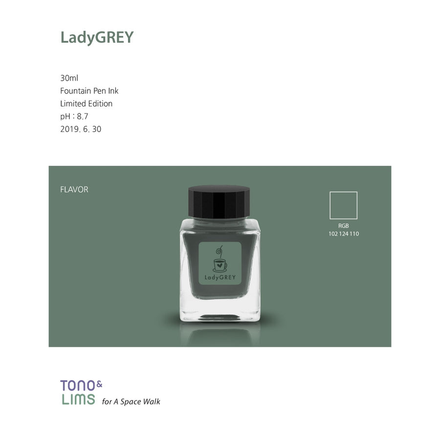 Tono & Lims Fountain Pen Ink - Adult Night - Lady GREY (Scented)
