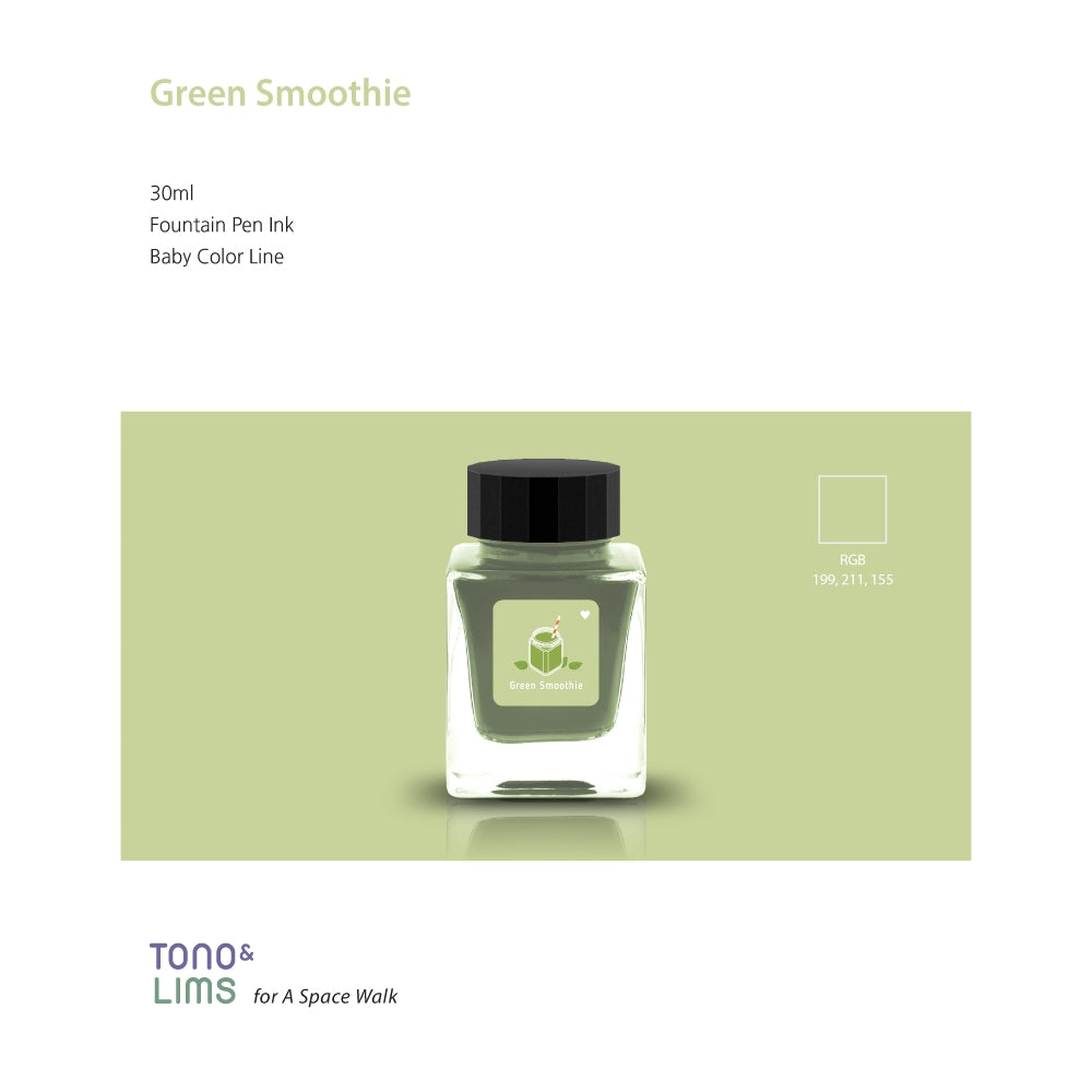 Tono & Lims Fountain Pen Ink - Baby Color - Green Smoothie