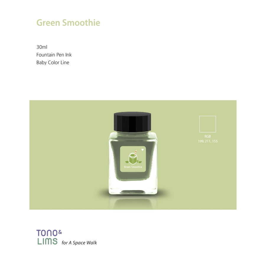Tono & Lims Fountain Pen Ink - Baby Color - Green Smoothie