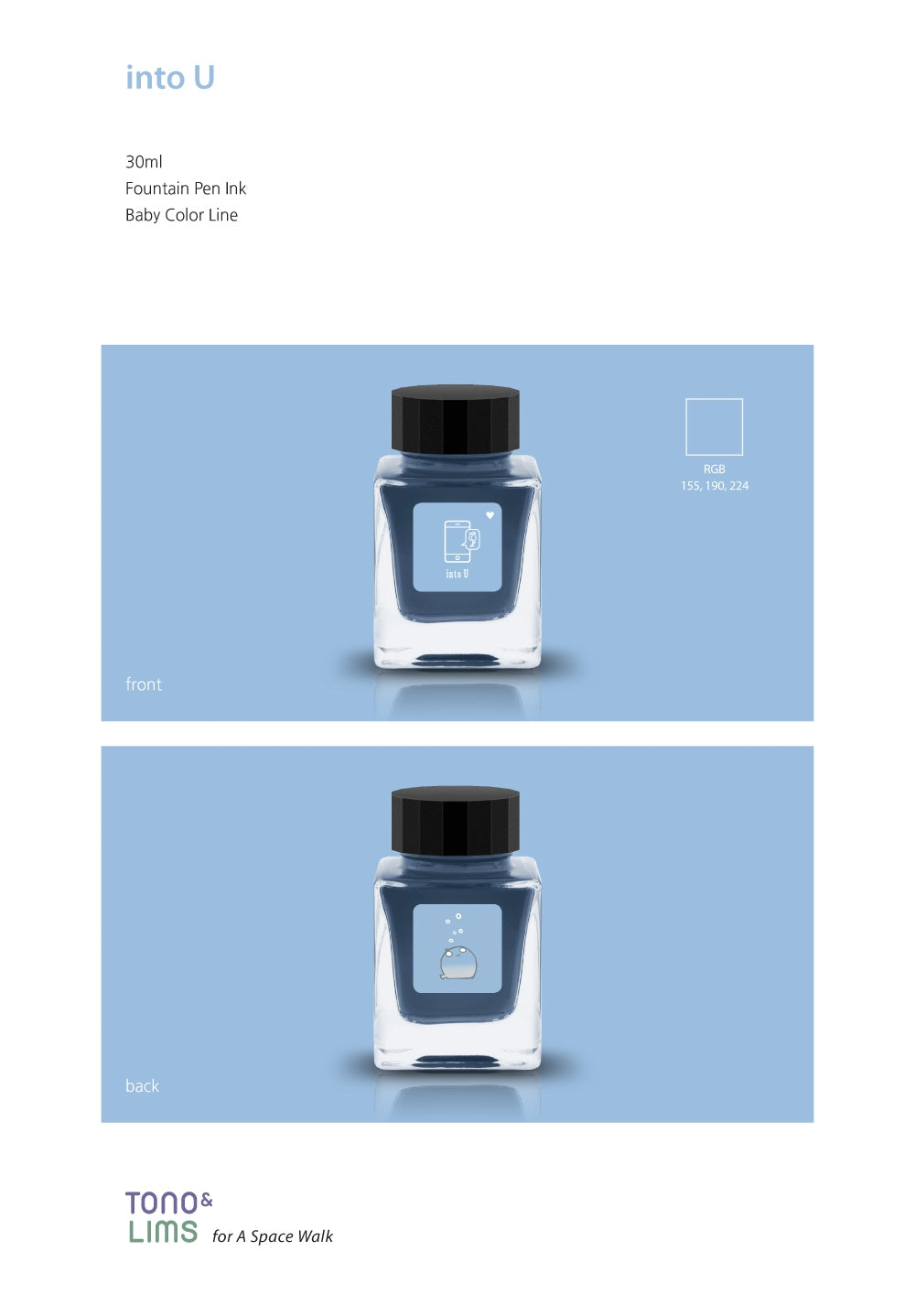 Tono & Lims Fountain Pen Ink - Baby Color - Into U
