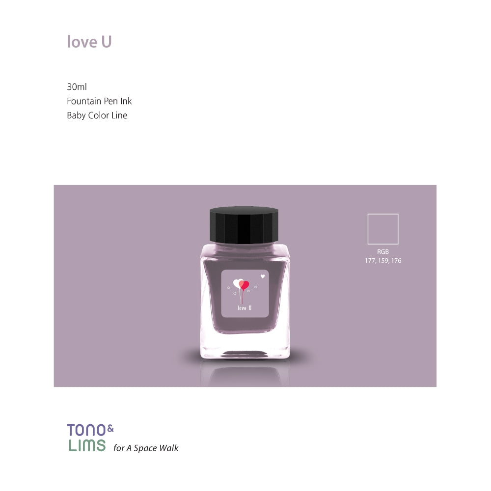 Tono & Lims Fountain Pen Ink - Baby Color - Love U
