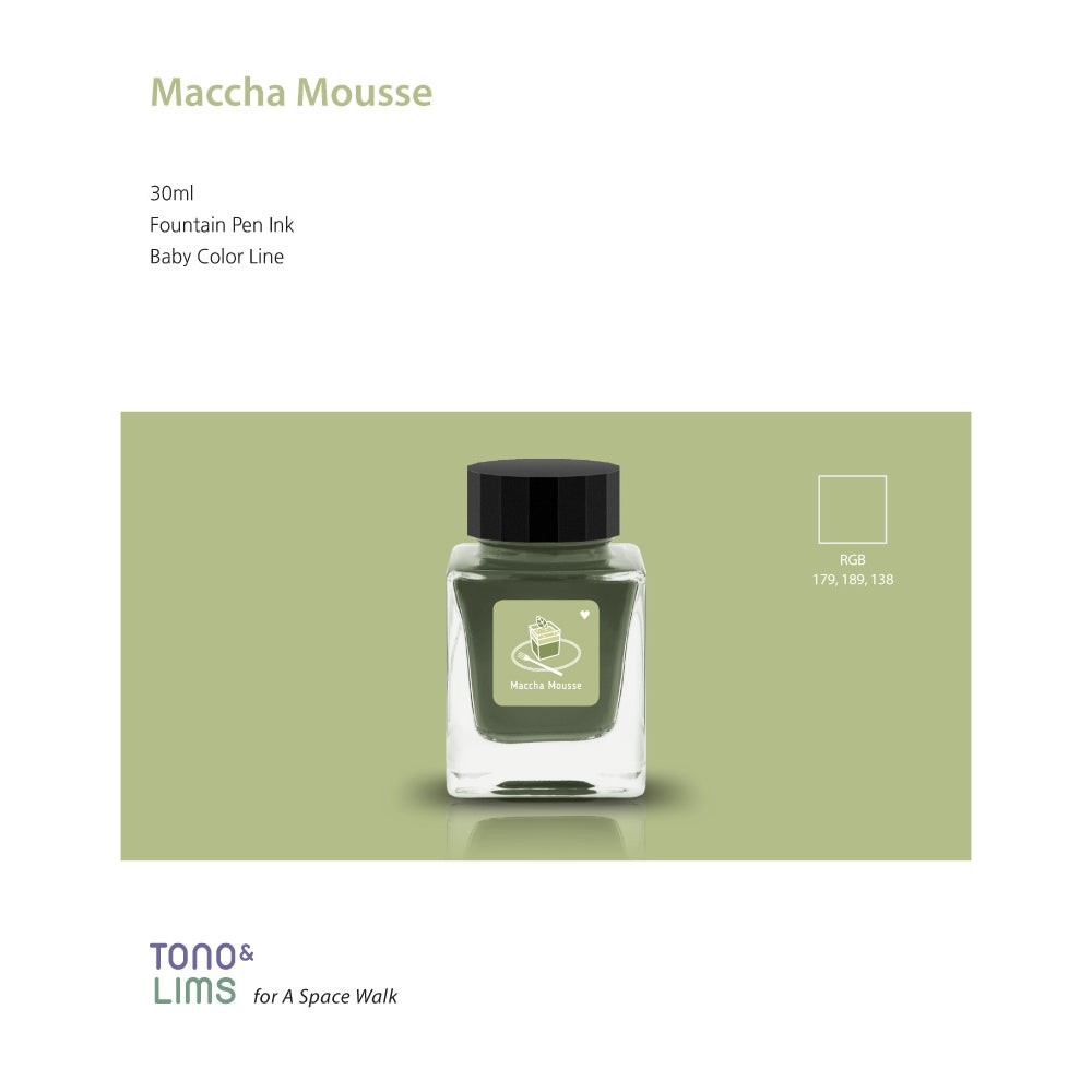 Tono & Lims Fountain Pen Ink - Baby Color -  Maccha Mousse