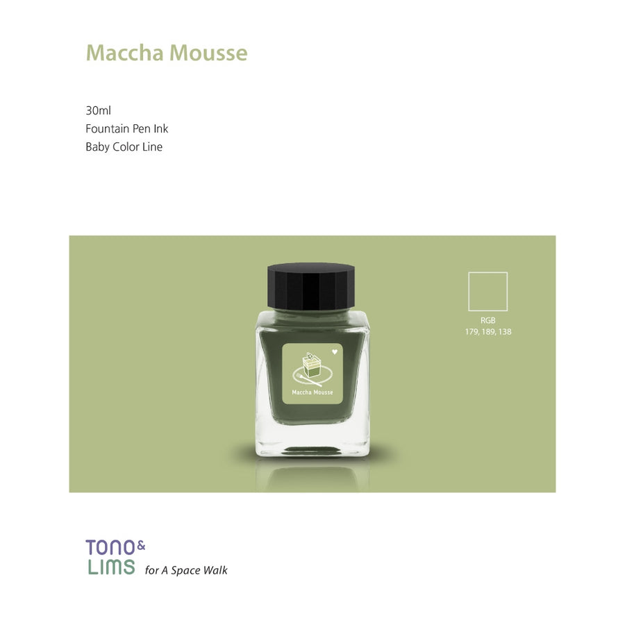 Tono & Lims Fountain Pen Ink - Baby Color -  Maccha Mousse