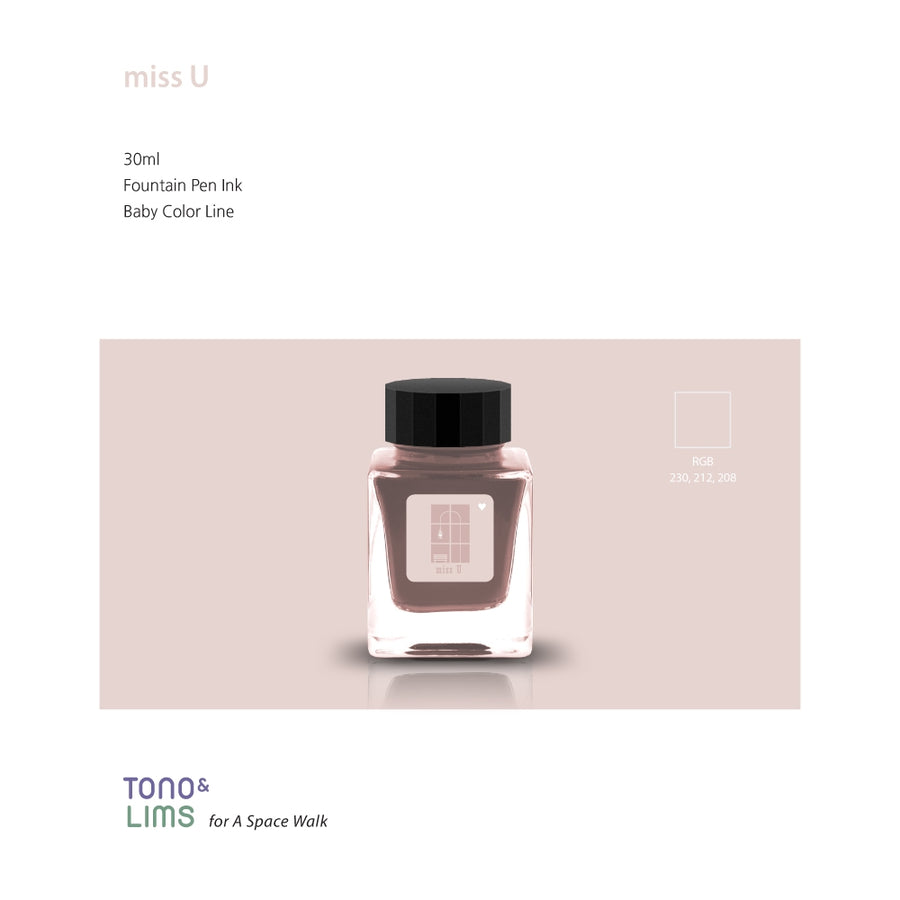 Tono & Lims Fountain Pen Ink - Baby Color - Miss U