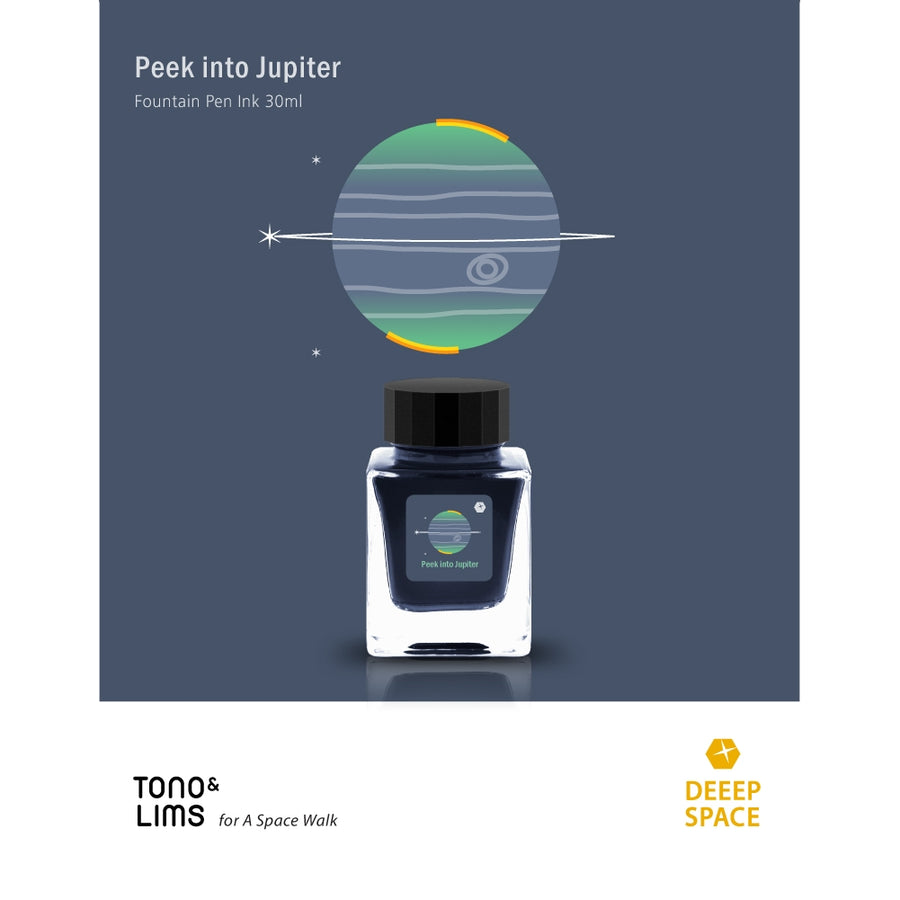 Tono & Lims Fountain Pen Ink - Deeep Space - Peek into Jupiter