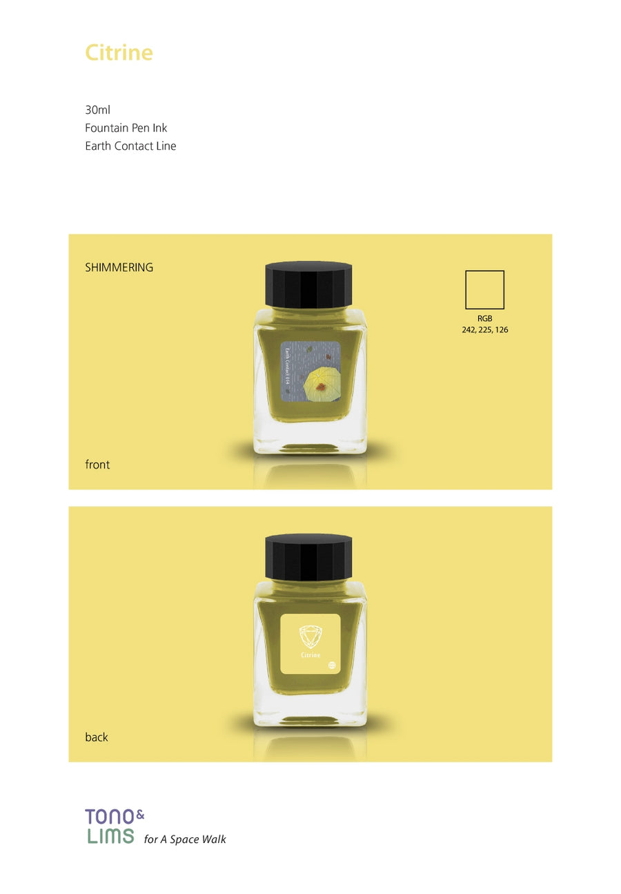 Tono & Lims Fountain Pen Ink - Earth Contact - 014 Citrine