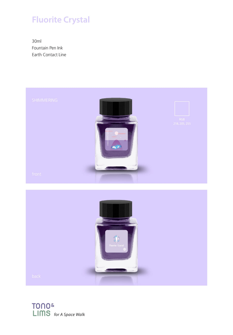 Tono & Lims Fountain Pen Ink - Earth Contact - 026-6 Fluorite Crystal
