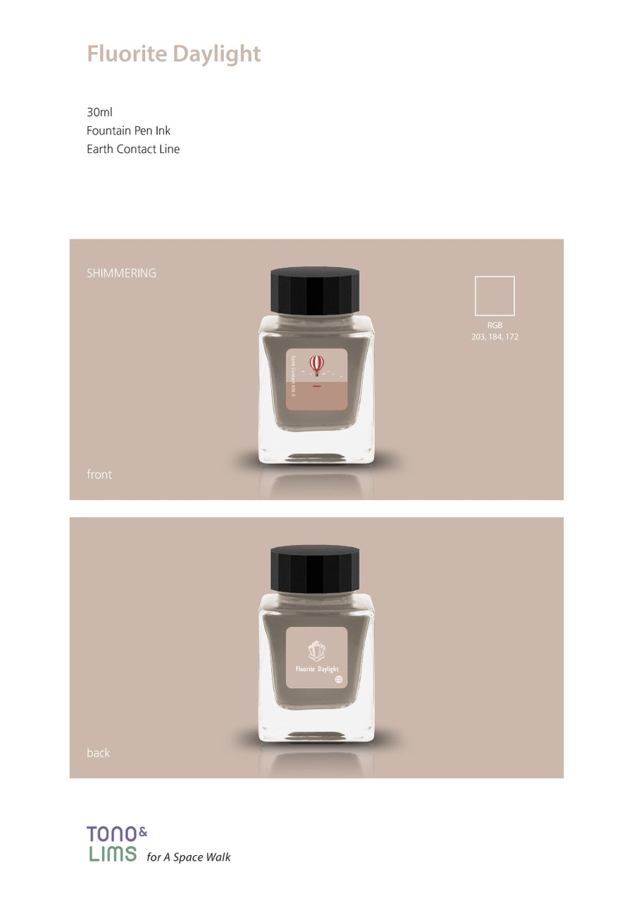 Tono & Lims Fountain Pen Ink - Earth Contact - 026-5 Fluorite Daylight