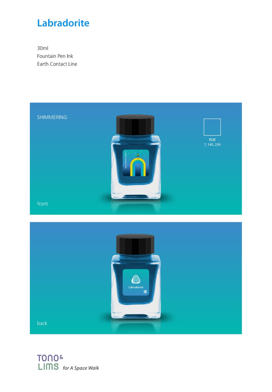 Tono & Lims Fountain Pen Ink - Earth Contact - 009 Labradorite
