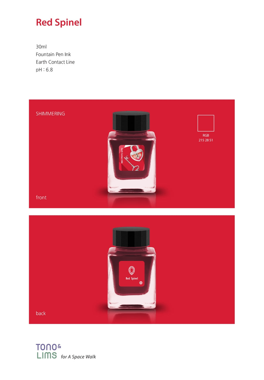 Tono & Lims Fountain Pen Ink - Earth Contact - 006 Red Spinel
