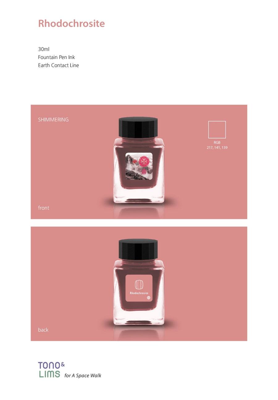Tono & Lims Fountain Pen Ink - Earth Contact - 022 Rhodochrosite