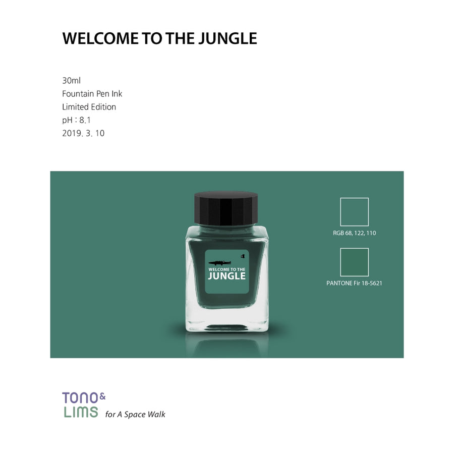 Tono & Lims Fountain Pen Ink - Limited Edition - Welcome to the Jungle