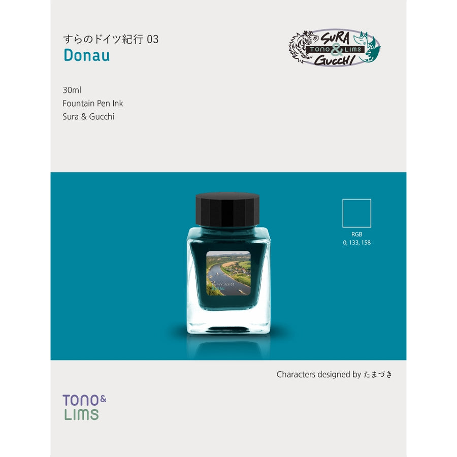 Tono & Lims Fountain Pen Ink - Sura&Gucchi - Donau