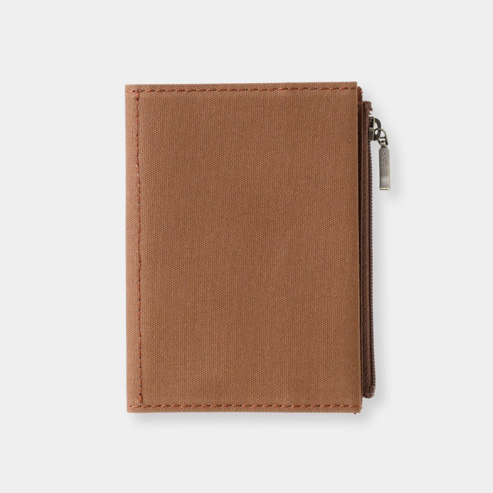 TRAVELER'S Factory Cotton Zipper Case - Coffee (Passport)