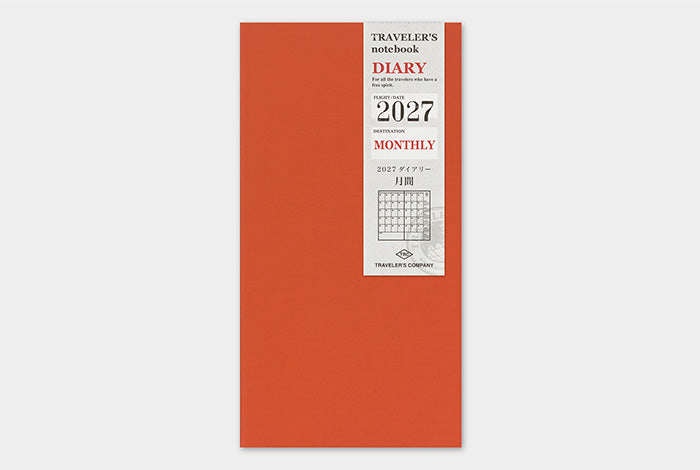 2027 Traveler's Notebook Refill - Regular Size - Monthly