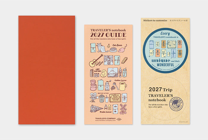 2027 Traveler's Notebook Refill - Regular Size - Monthly