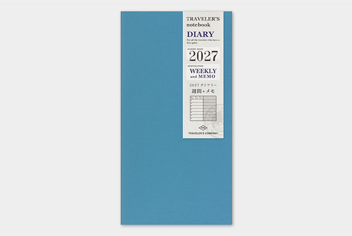 2027 Traveler's Notebook Refill - Regular Size - Weekly + Memo