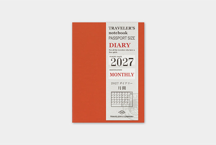 2027 Traveler's Notebook Refill - Passport Size - Monthly