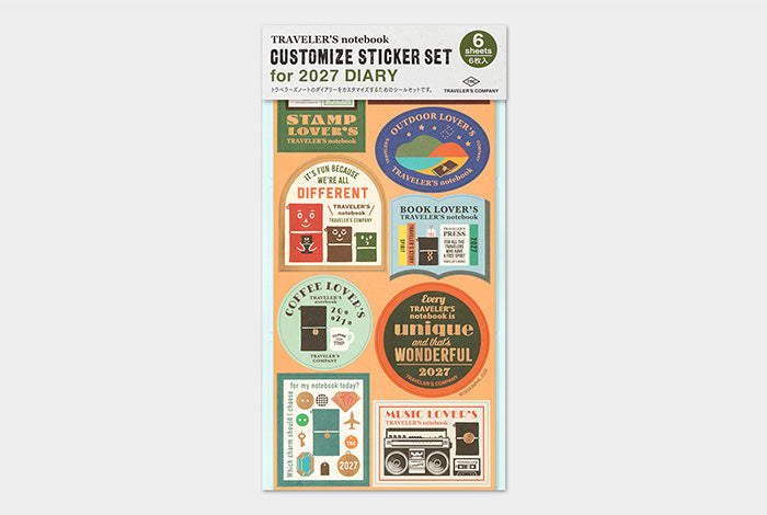 2027 Traveler's Notebook Customized Sticker Set