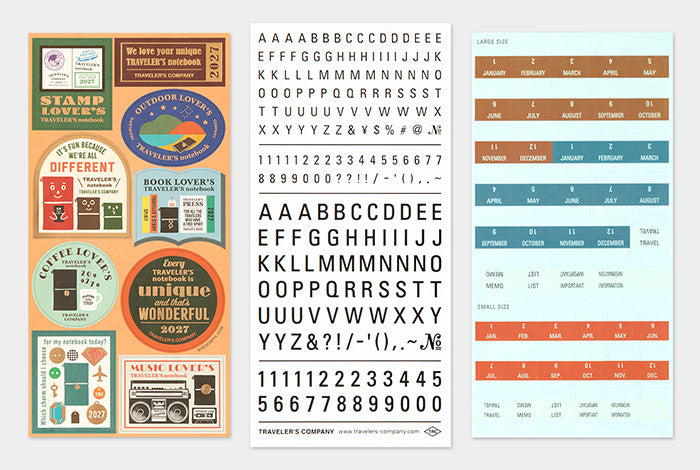 2027 Traveler's Notebook Customized Sticker Set