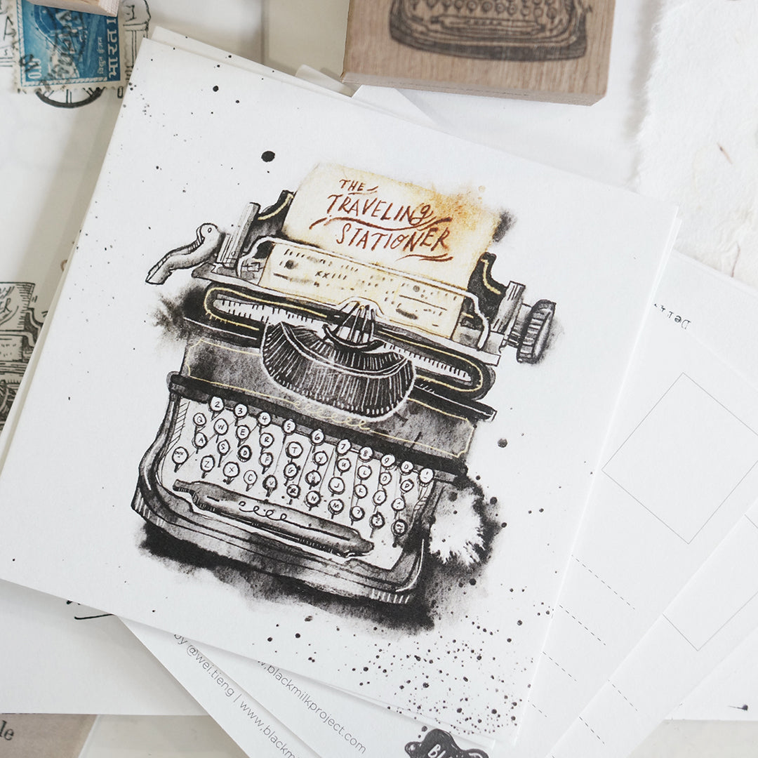 Pre Order: Black Milk Project Traveling Stationer - Typewriter Postcard PC17