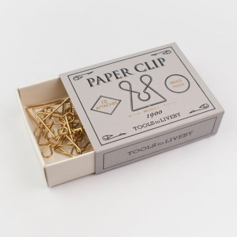 Tools to Liveby Gold Brass Paper Clips - McGill