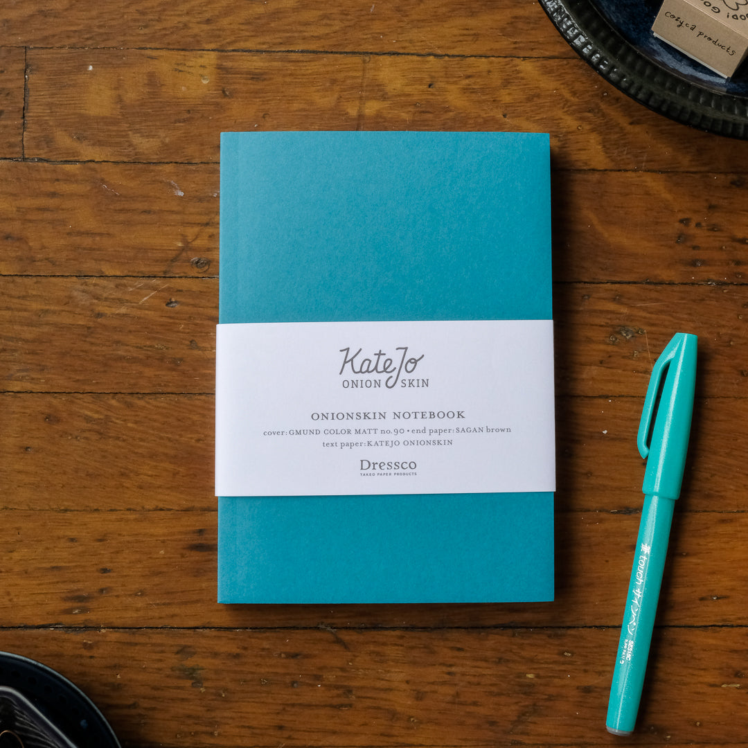 Takeo Dressco Onionskin Notebook - Teal