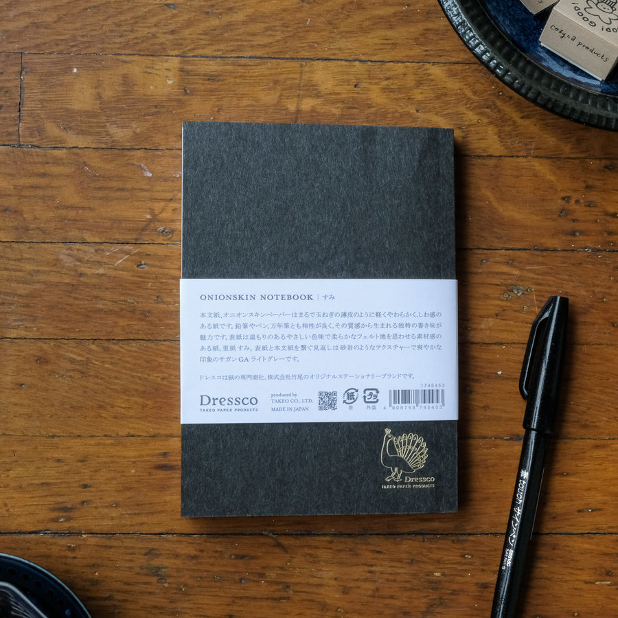 Takeo Dressco Onionskin Notebook Black