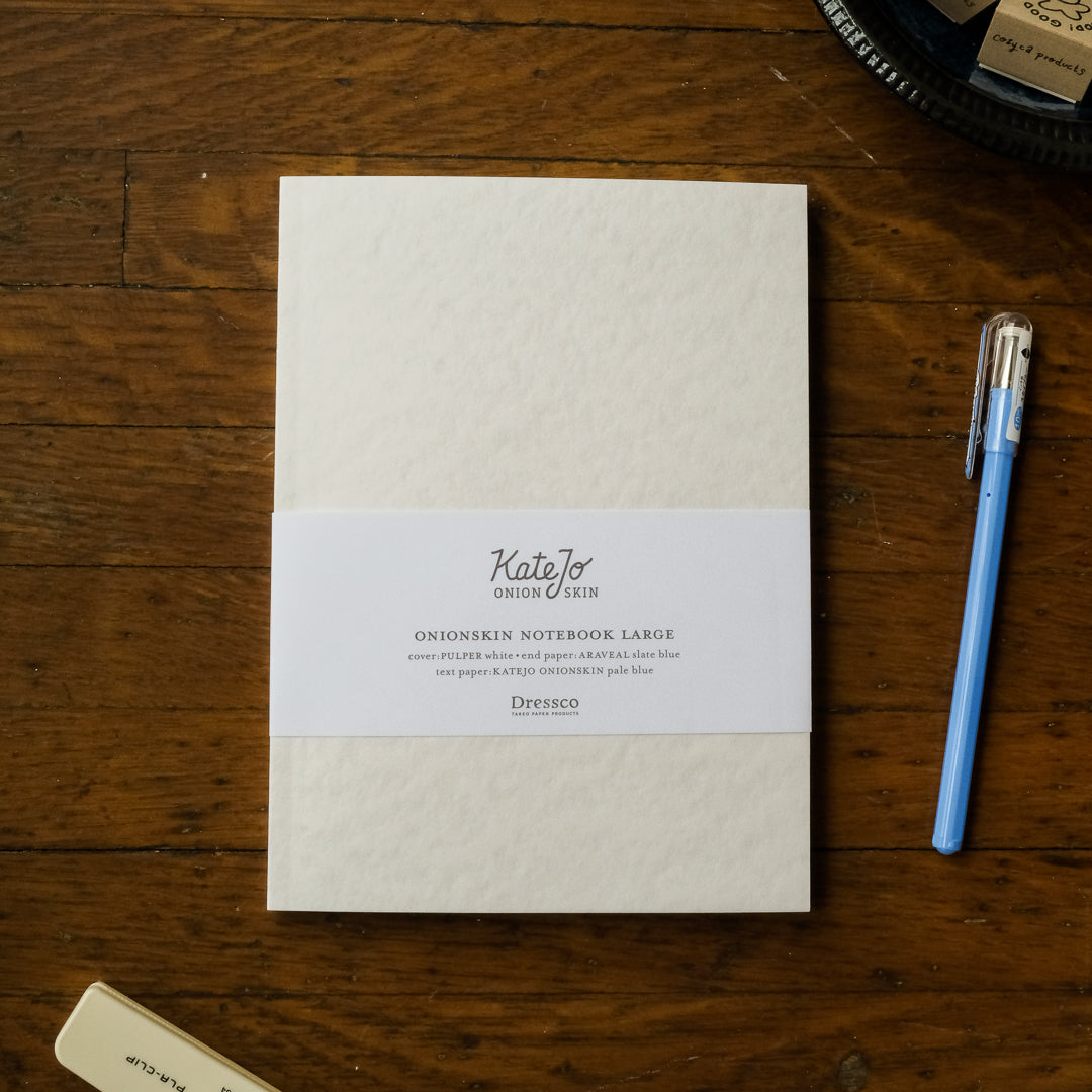 Takeo Dressco Onionskin Notebook - Large Pale Blue