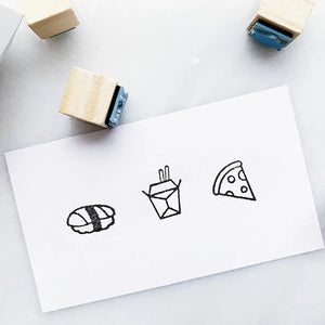 Papergram Icon Rubber Stamp Set - Takeout Night