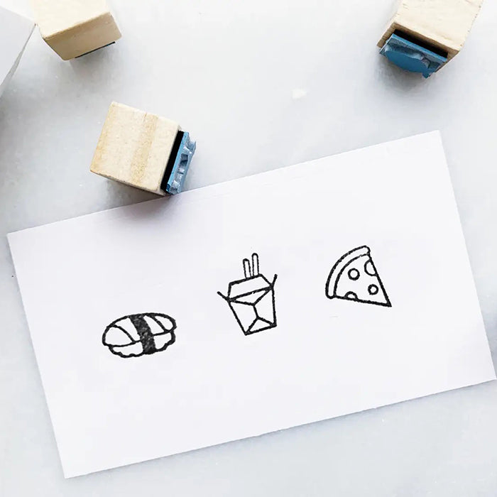 Papergram Icon Rubber Stamp Set - Takeout Night