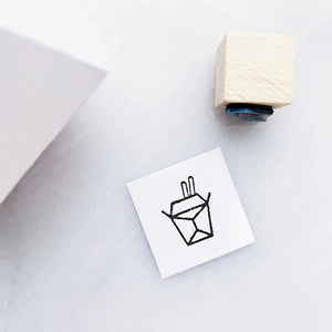Papergram Icon Rubber Stamp Set - Takeout Night