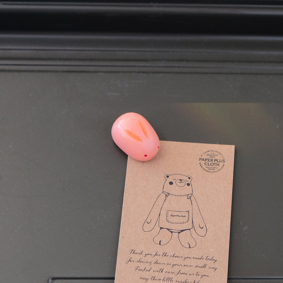 Japanese Sweets Magnet - Crimson Rabbit-Shaped Sweet Bun