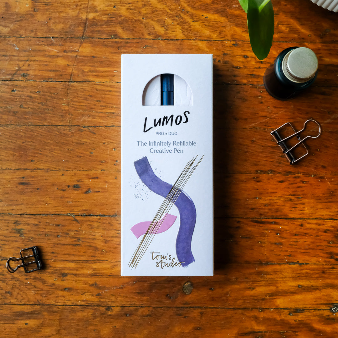 Tom's Studio - Lumos Pro - Refillable Multi-Tip Pen: Midnight / Duo Tip