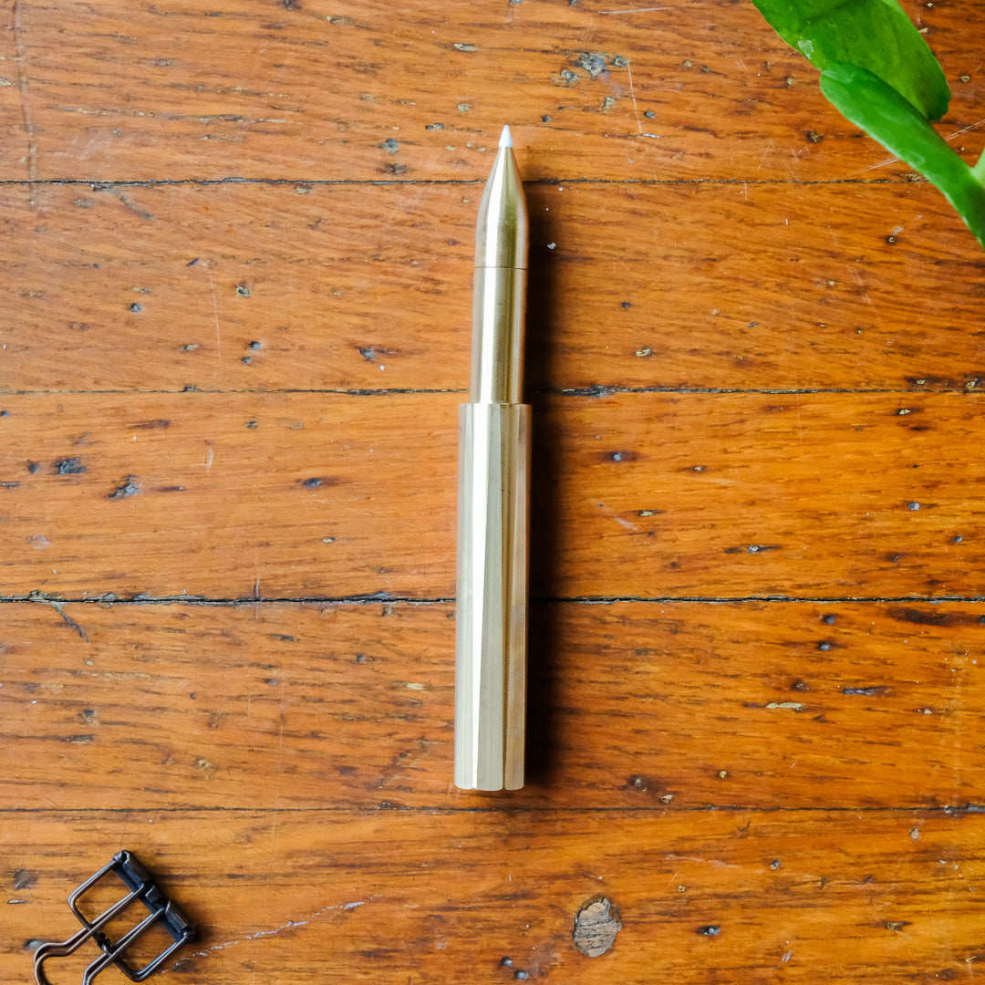 Tom's Studio - The Brass Wren - Refillable Writing Pen